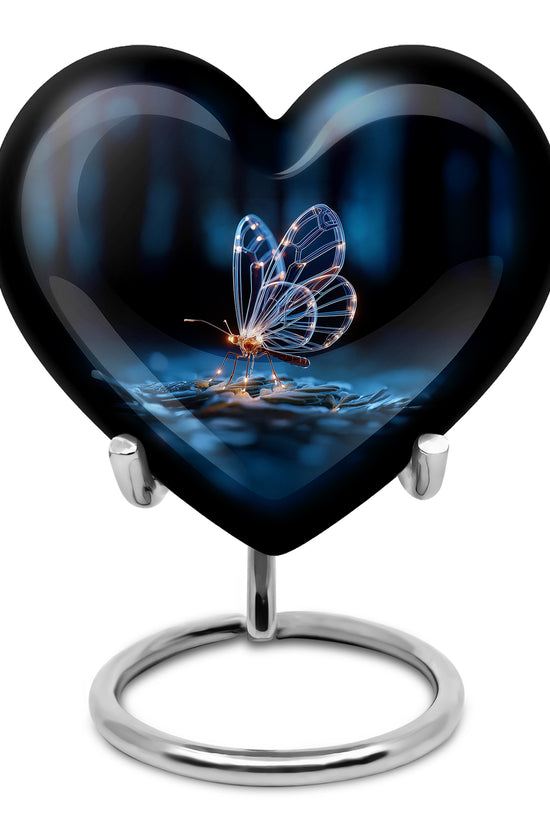 Sublime Butterfly Cremation Urns for Human Ashes - Black 10-inch - Yatskia