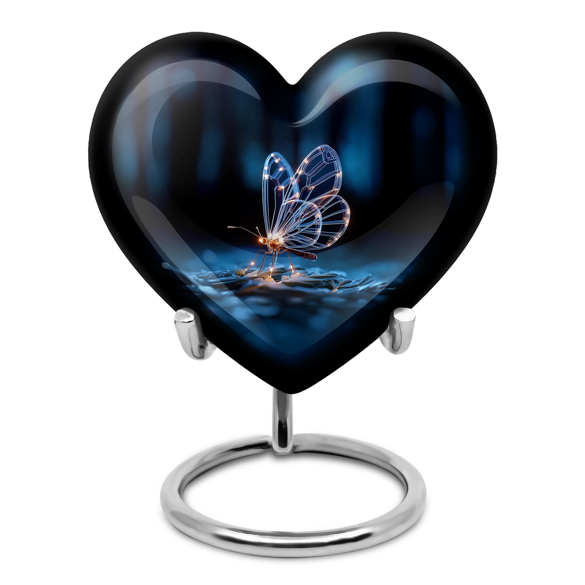 Sublime Butterfly Cremation Urns for Human Ashes - Black 10-inch - Yatskia