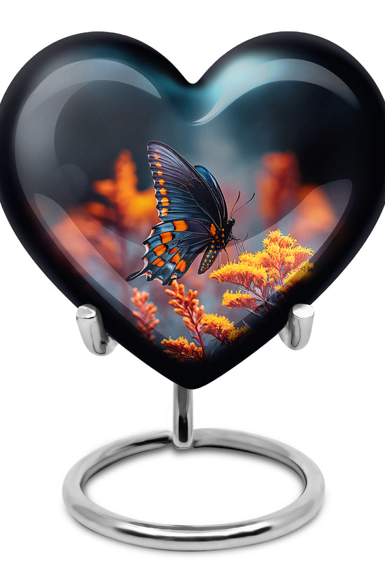 Hallowed Butterfly Cremation Urns for Human Ashes - Blue 10-inch - Yatskia
