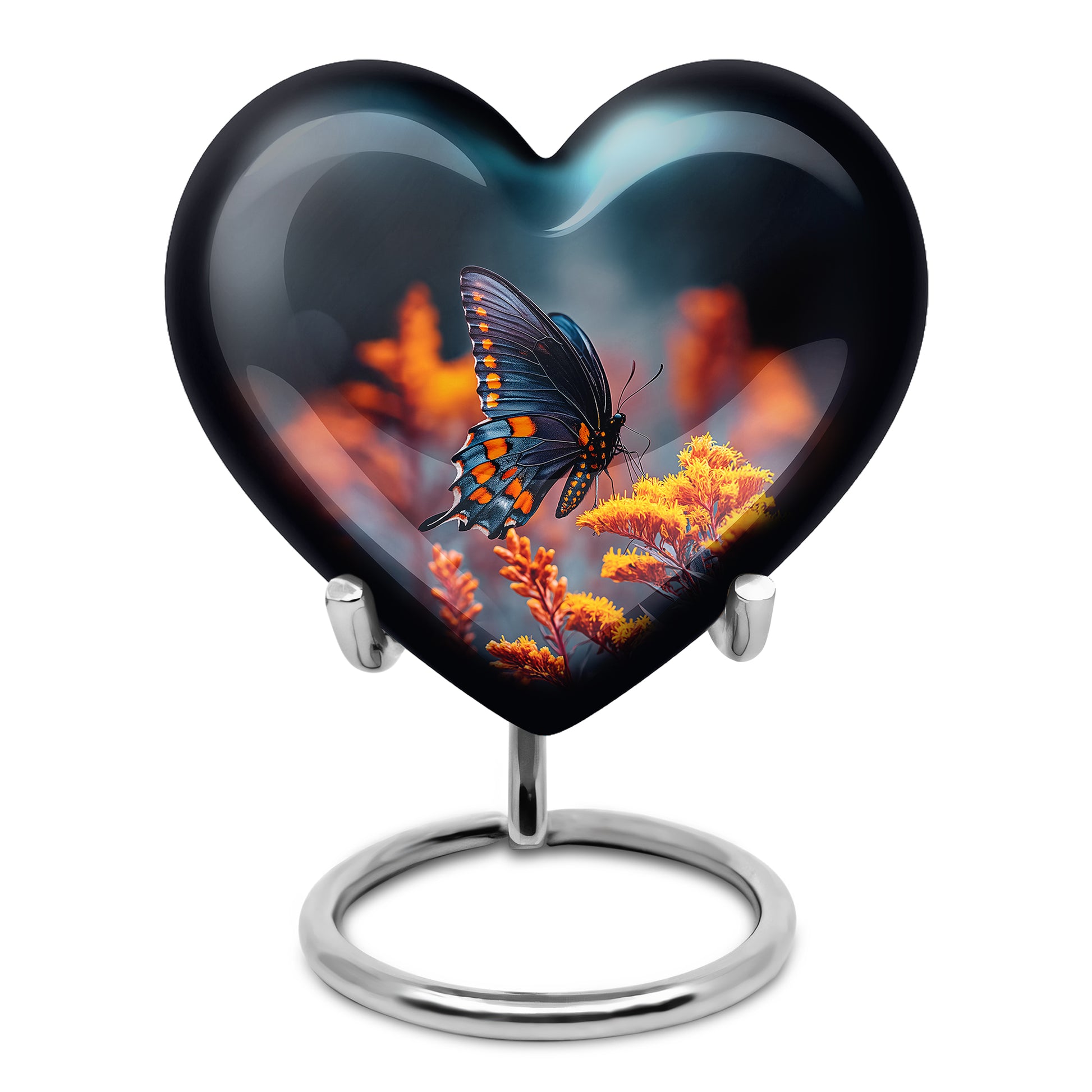 Hallowed Butterfly Cremation Urns for Human Ashes - Blue 10-inch - Yatskia