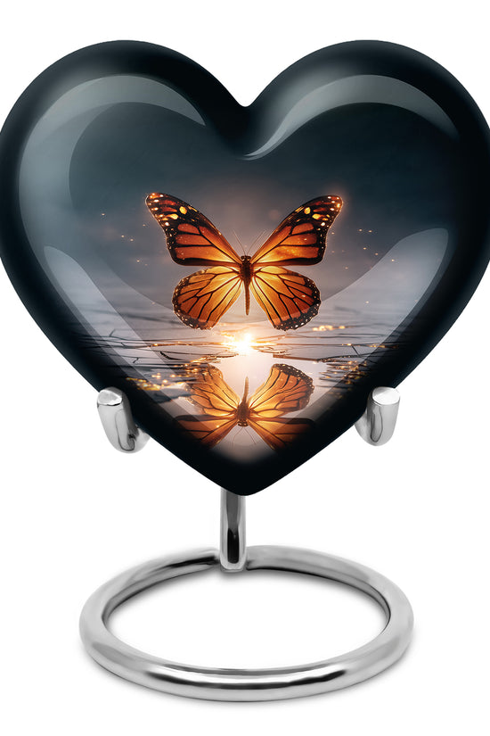 Blue Butterfly Cremation Urns - Enduring Haven 10-inch, 200 cu in - Yatskia