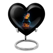 Black Butterfly Sentinel Cremation Urns for Human Ashes - 10-inch, 200 cu in - Karyliz