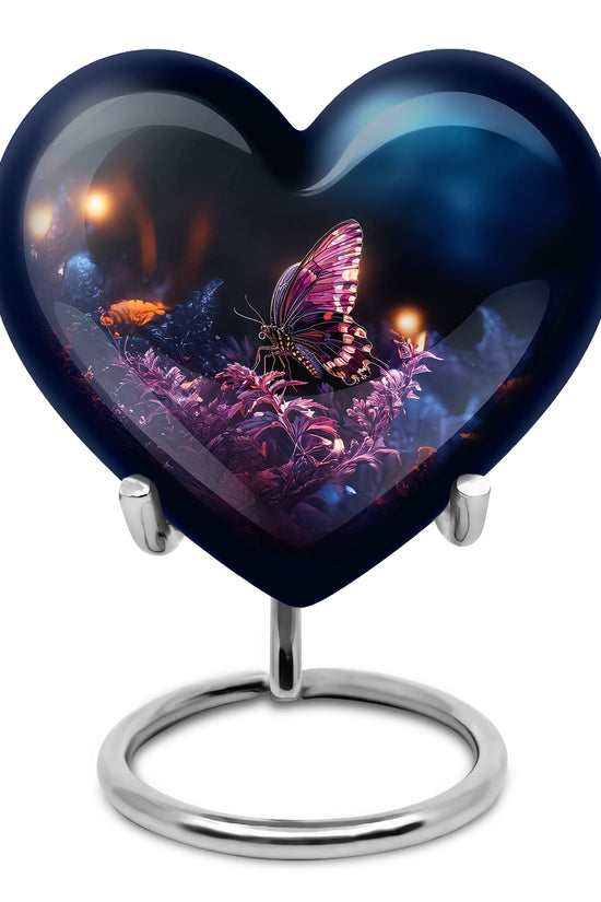 Black Butterfly Cremation Urns - Opulent Beacon 10-inch, 200 cu in - Yatskia