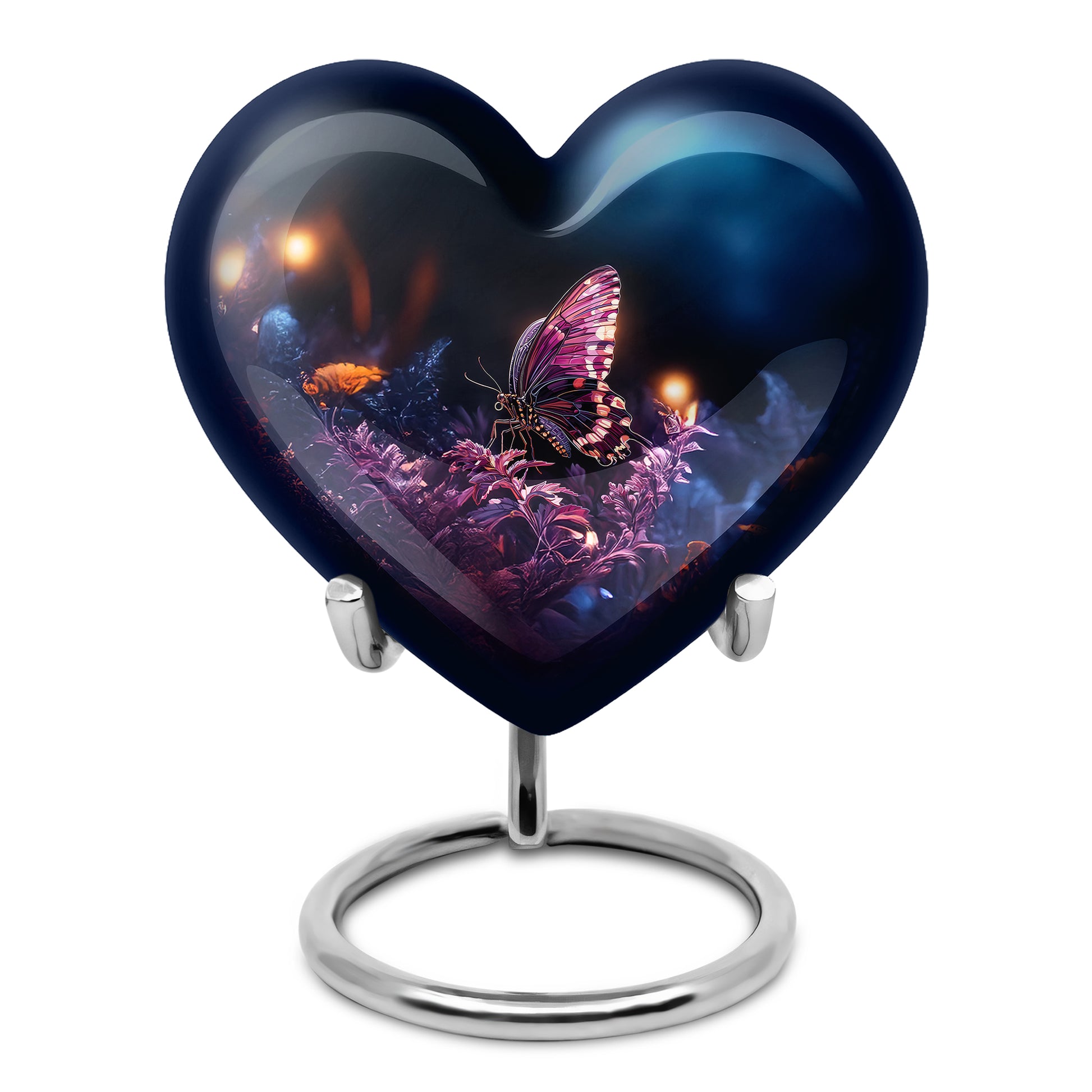Black Butterfly Cremation Urns - Opulent Beacon 10-inch, 200 cu in - Yatskia