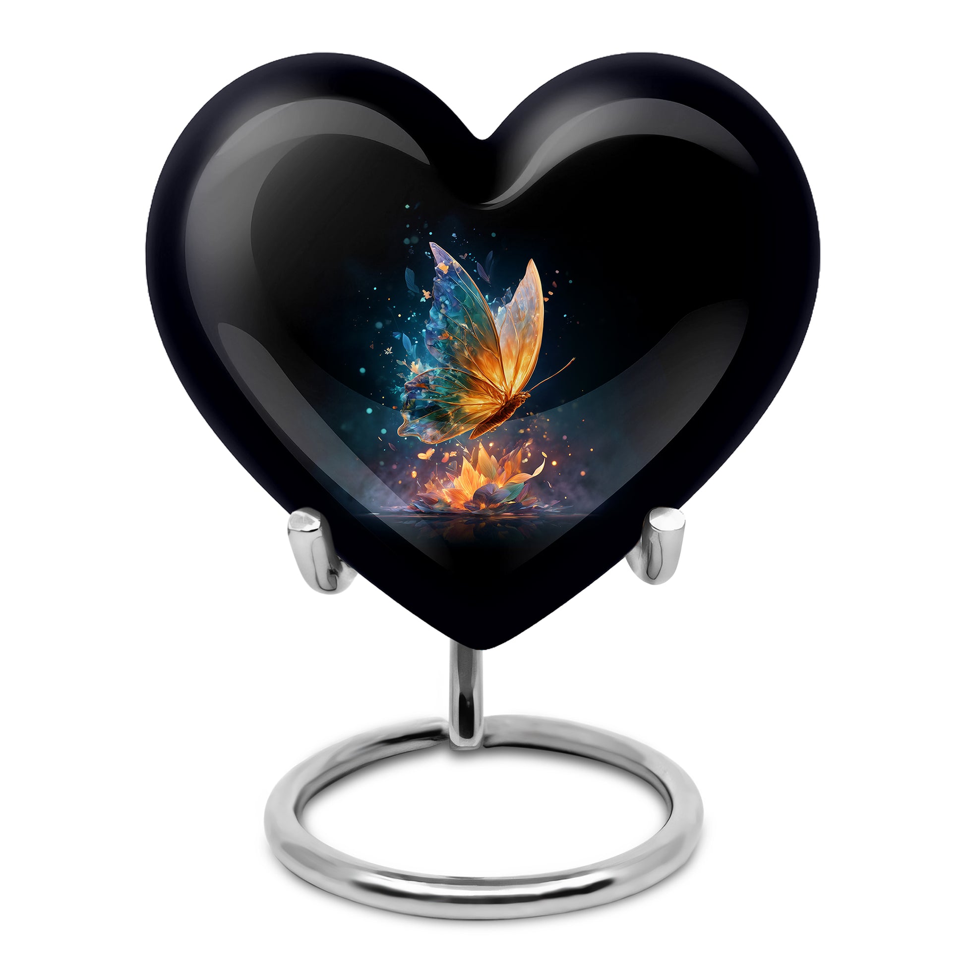 Personalized Black Butterfly Cremation Urns for Ashes - Captivating 10-inch - Yatskia