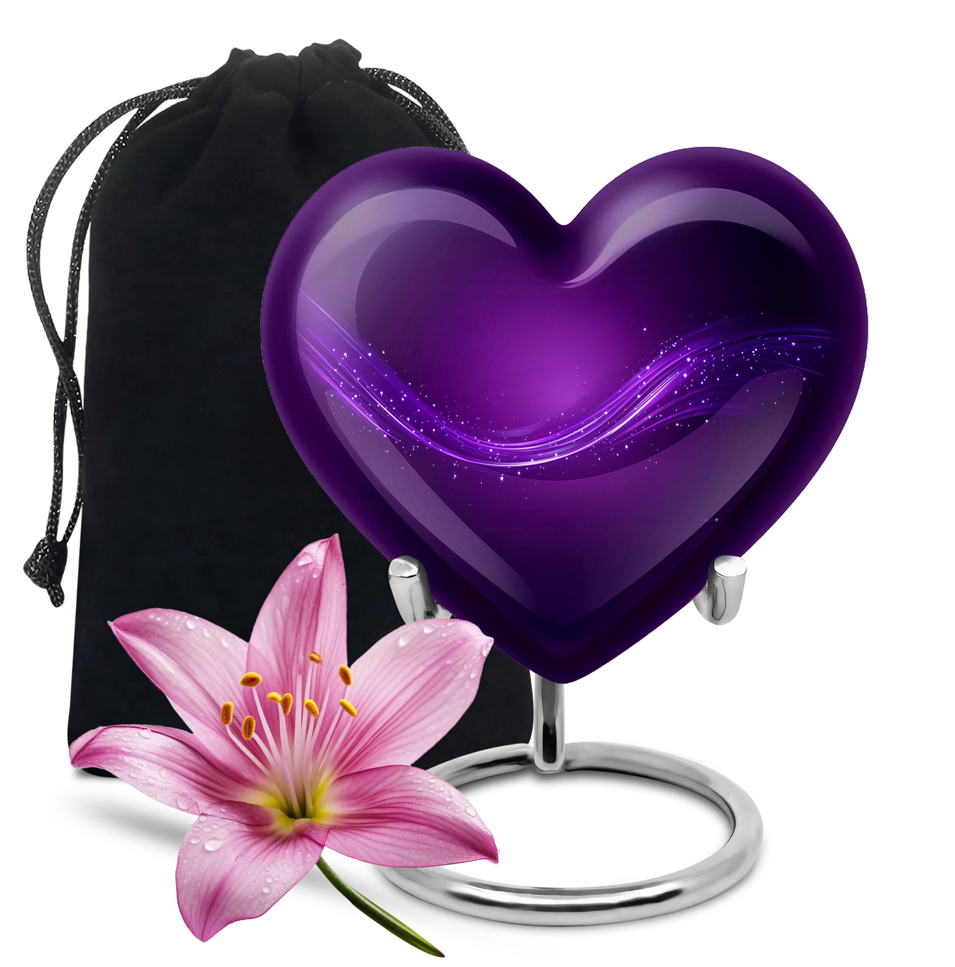 Personalized Purple Color Urn - Beautifully Handcrafted Urns For Ashes