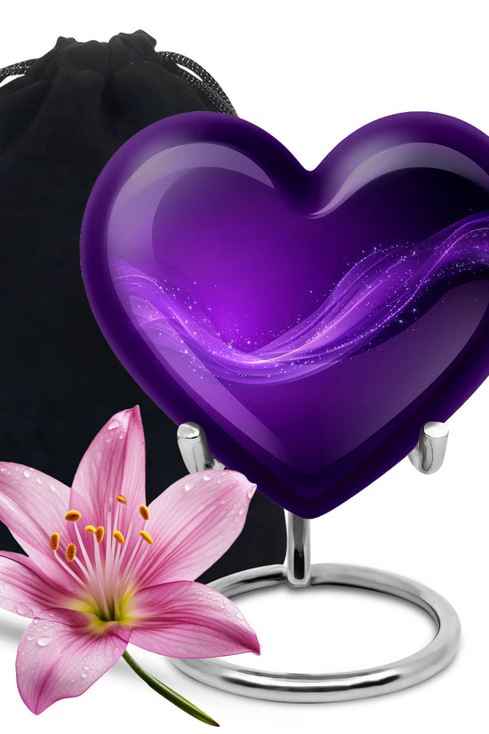 Customized Purple Color Urn - Beautifully Crafted Custom Urn For Ashes