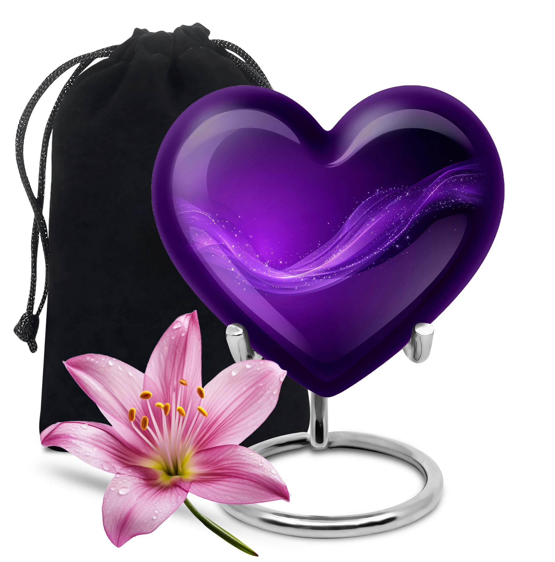 Customized Purple Color Urn - Beautifully Crafted Custom Urn For Ashes