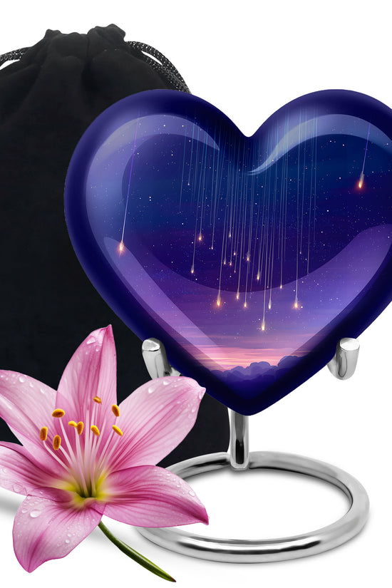 Night Shooting Stars Urn - Beautiful Handcrafted Urns For Women Ashes