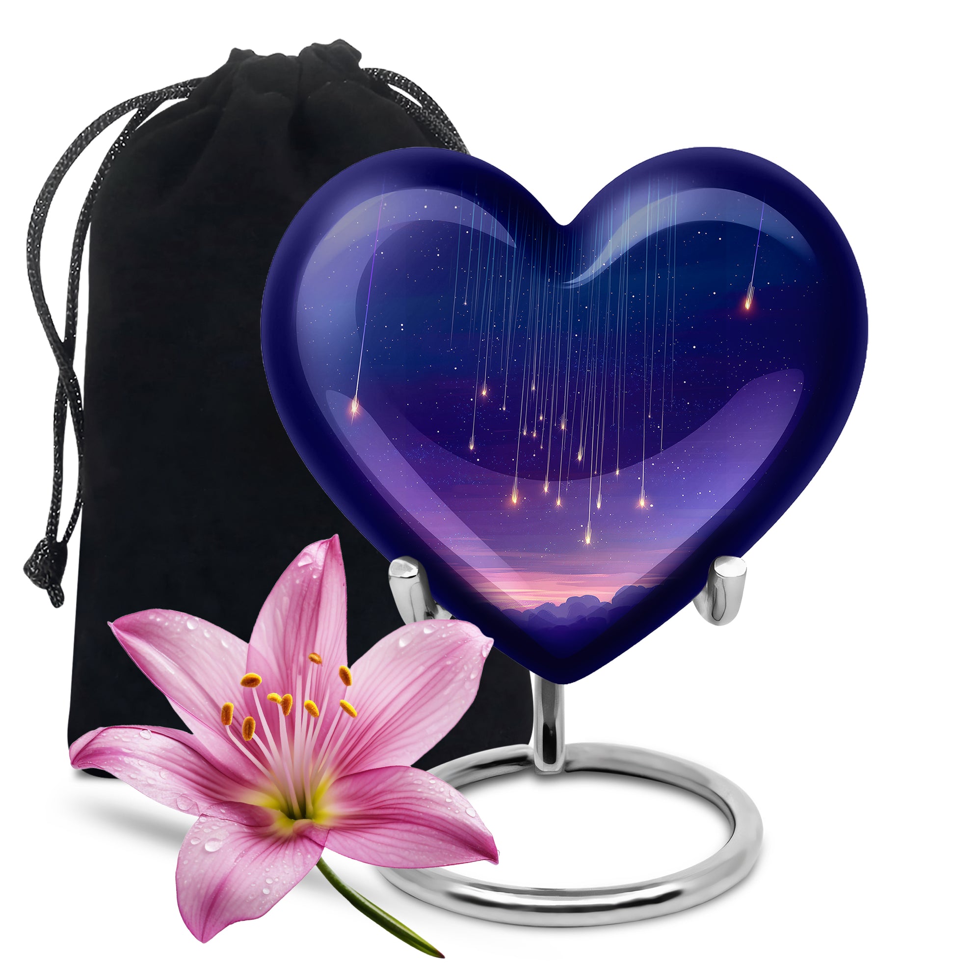 Night Shooting Stars Urn - Beautiful Handcrafted Urns For Women Ashes