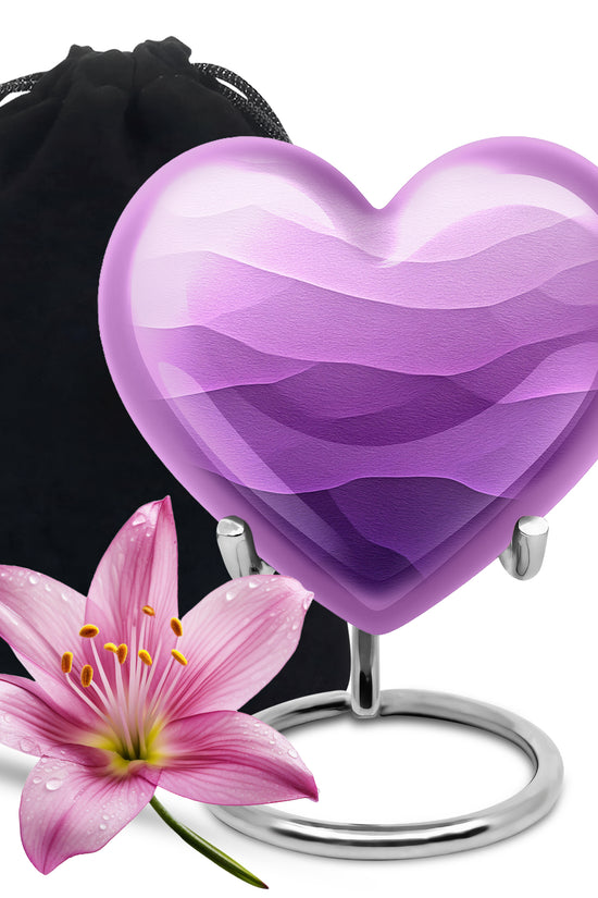Beautifully Handcrafted Purple Urn - Customized Urns For Human Ashes