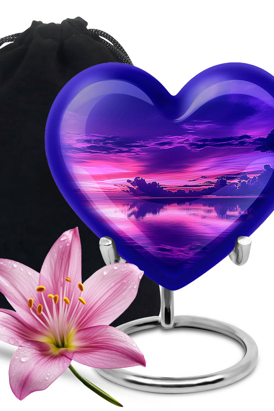 Beautiful Sunset Scenic Urn - Elegant Decorative Memorial Urns