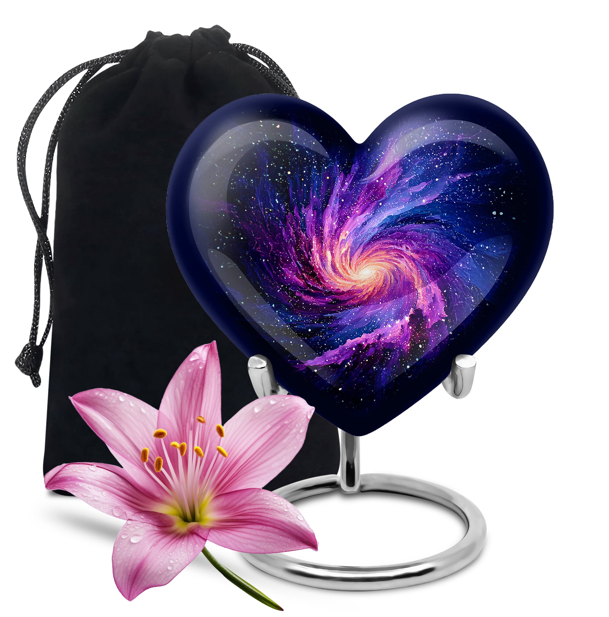 Galaxy Cremation Urn for Ashes – Cosmic Nebula Decorative Memorial Urn