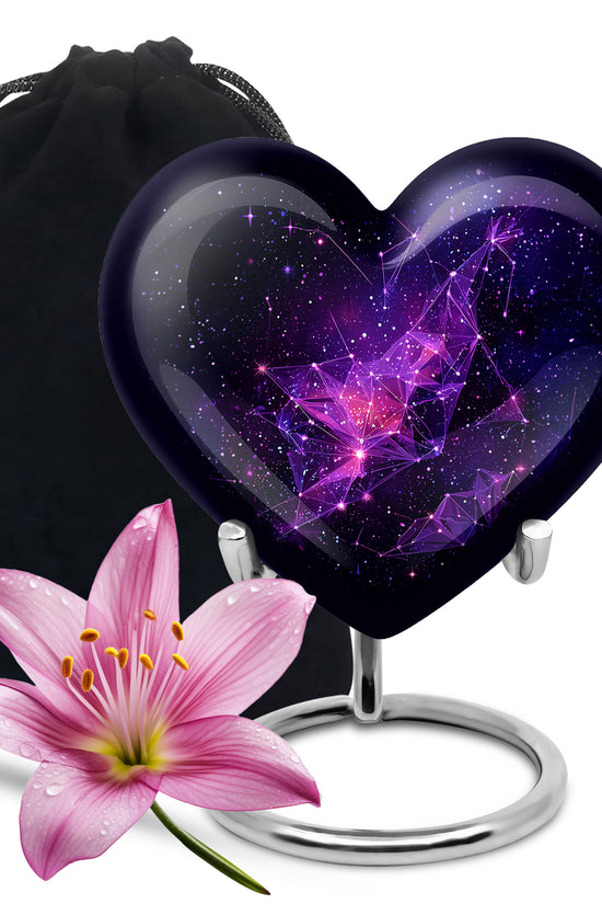 Galaxy Purple Cremation Urn – Cosmic Star Memorial Urn for Ashes