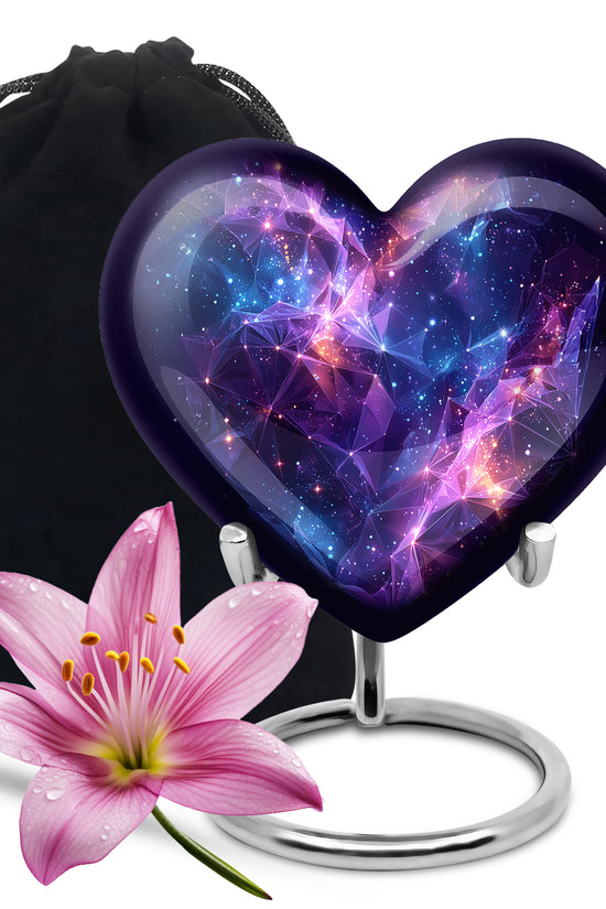 Galaxy Cremation Urn – Cosmic Purple Memorial Ashes Urn For Ashes