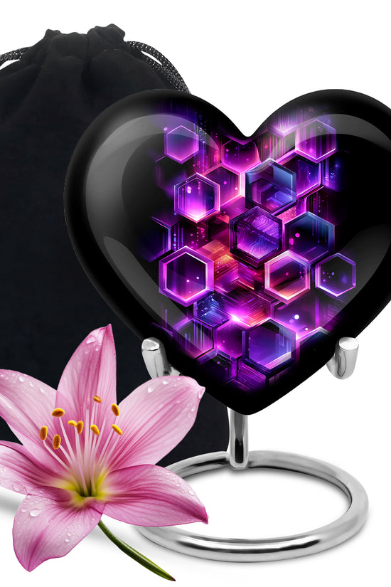 Artistic Geometric Cremation Urn - Large Decorative Urns For Ashes