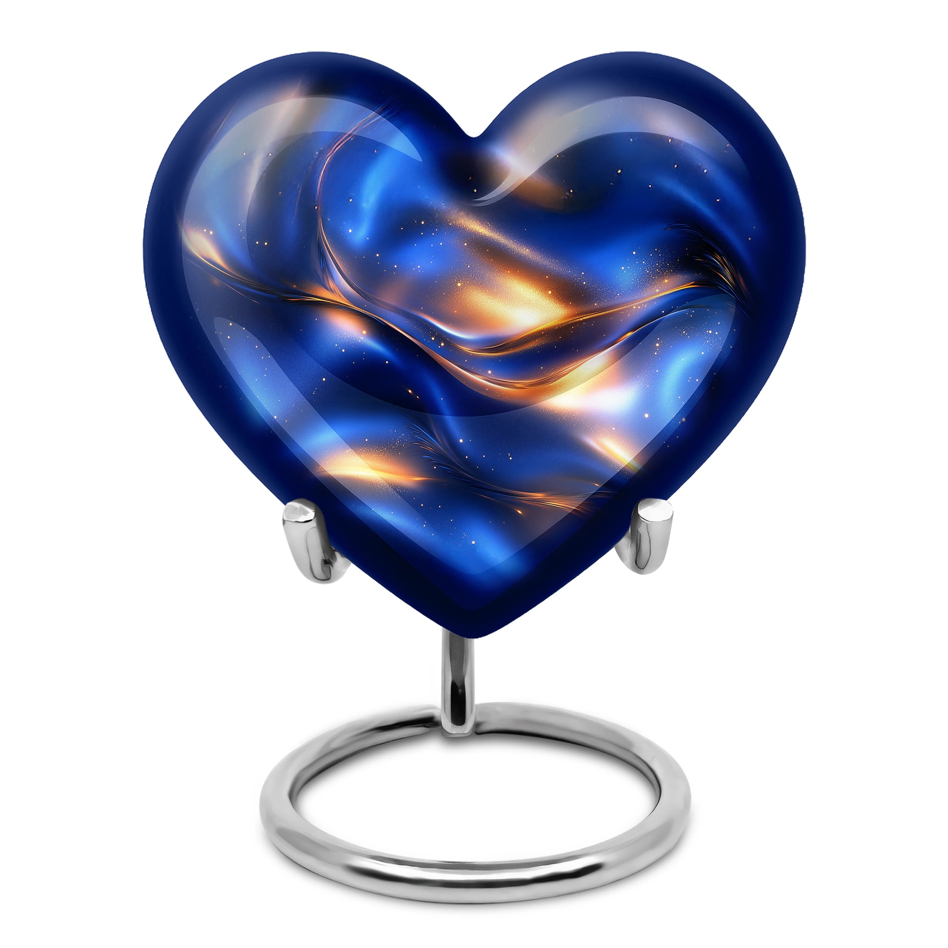 Personalized Eternal Blue Cremation Urns - Blue 10-inch, 200 cu in - Karyliz