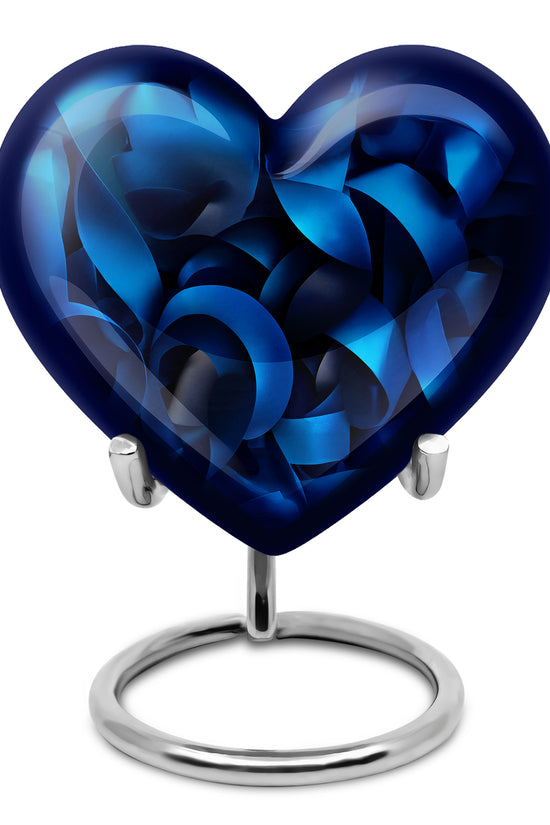 Black Beloved Blue Cremation Urns for Human Ashes - 10-inch, 200 cu in - Karyliz