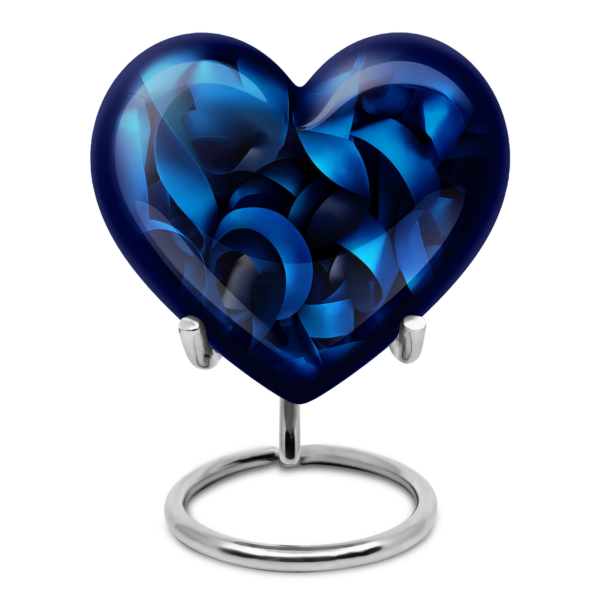 Black Beloved Blue Cremation Urns for Human Ashes - 10-inch, 200 cu in - Karyliz
