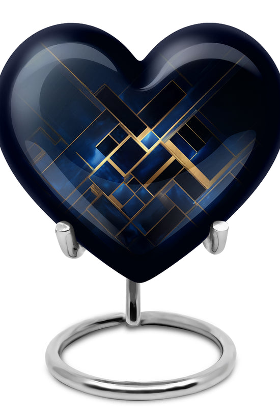 Blue Treasured Blue Cremation Urns for Human Ashes - 10-inch, 200 cu in - Karyliz