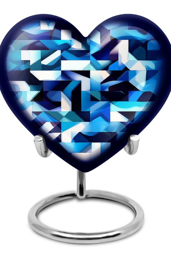 Personalized Blue Blue Cremation Urns for Ashes - Majestic 10-inch - Karyliz