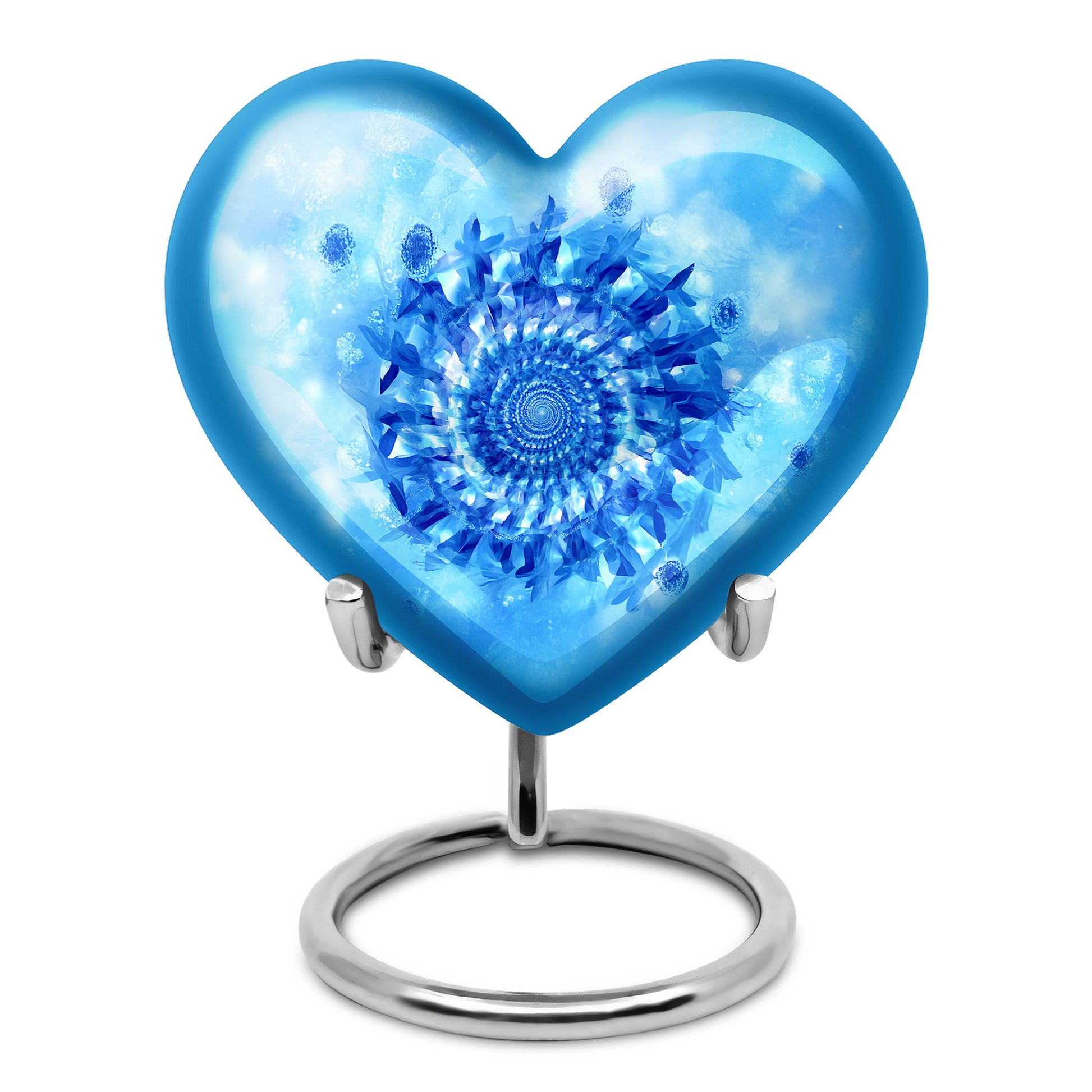 Blue Beloved Blue Cremation Urns for Human Ashes - 10-inch, 200 cu in - Karyliz