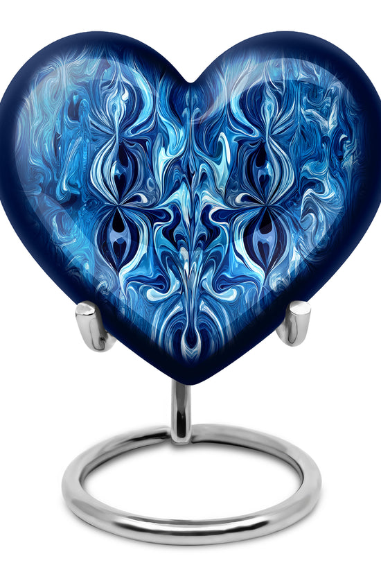 Blue Blue Memorial Cremation Urns for Human Ashes - 10-inch, 200 cu in - Karyliz