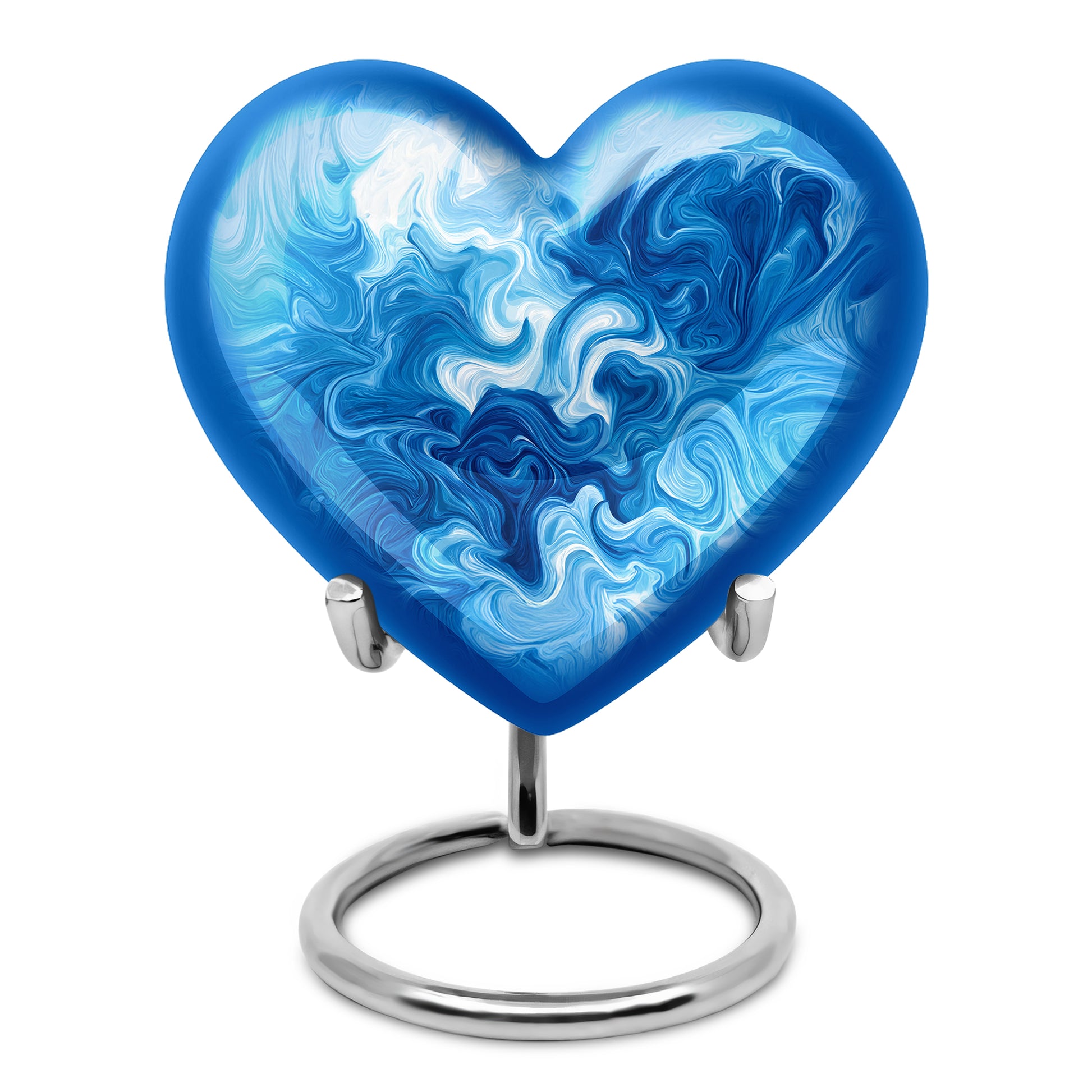 Ethereal Blue Memorial Cremation Urns - Blue 10-inch, 200 cu in - Karyliz