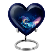 Personalized Blue Cremation Urns - Wondrous Blue 10-inch, 200 cu in - Karyliz