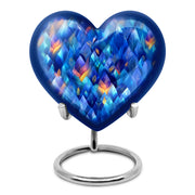 Blue Stately Blue Cremation Urns for Human Ashes - 10-inch, 200 cu in - Karyliz