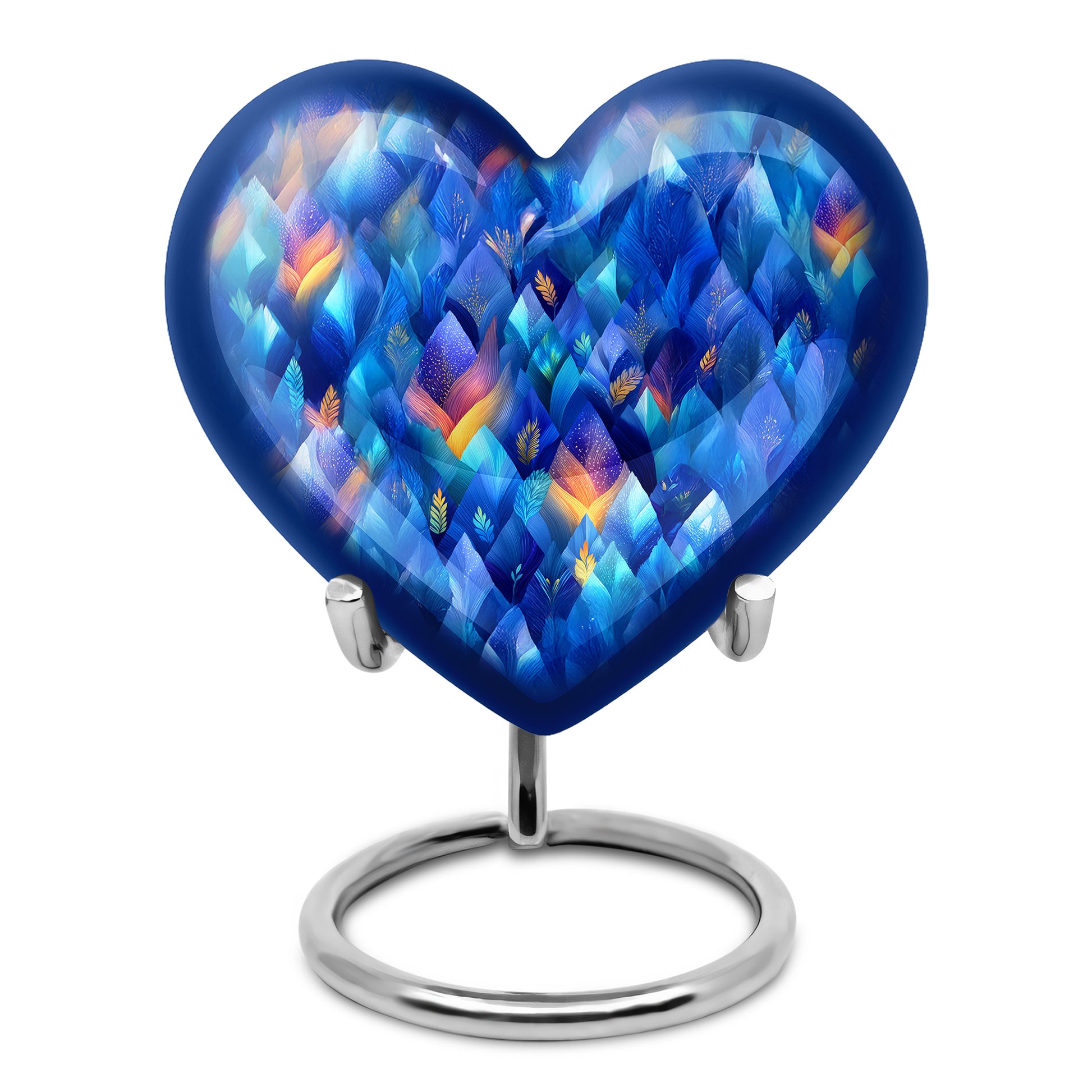 Blue Stately Blue Cremation Urns for Human Ashes - 10-inch, 200 cu in - Karyliz