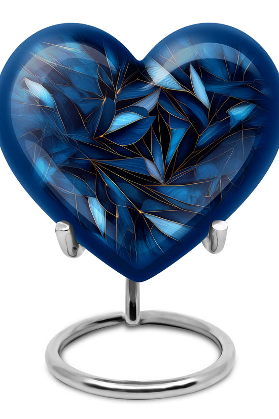 Personalized Seraphic Blue Cremation Urns - Blue 10-inch, 200 cu in - Karyliz