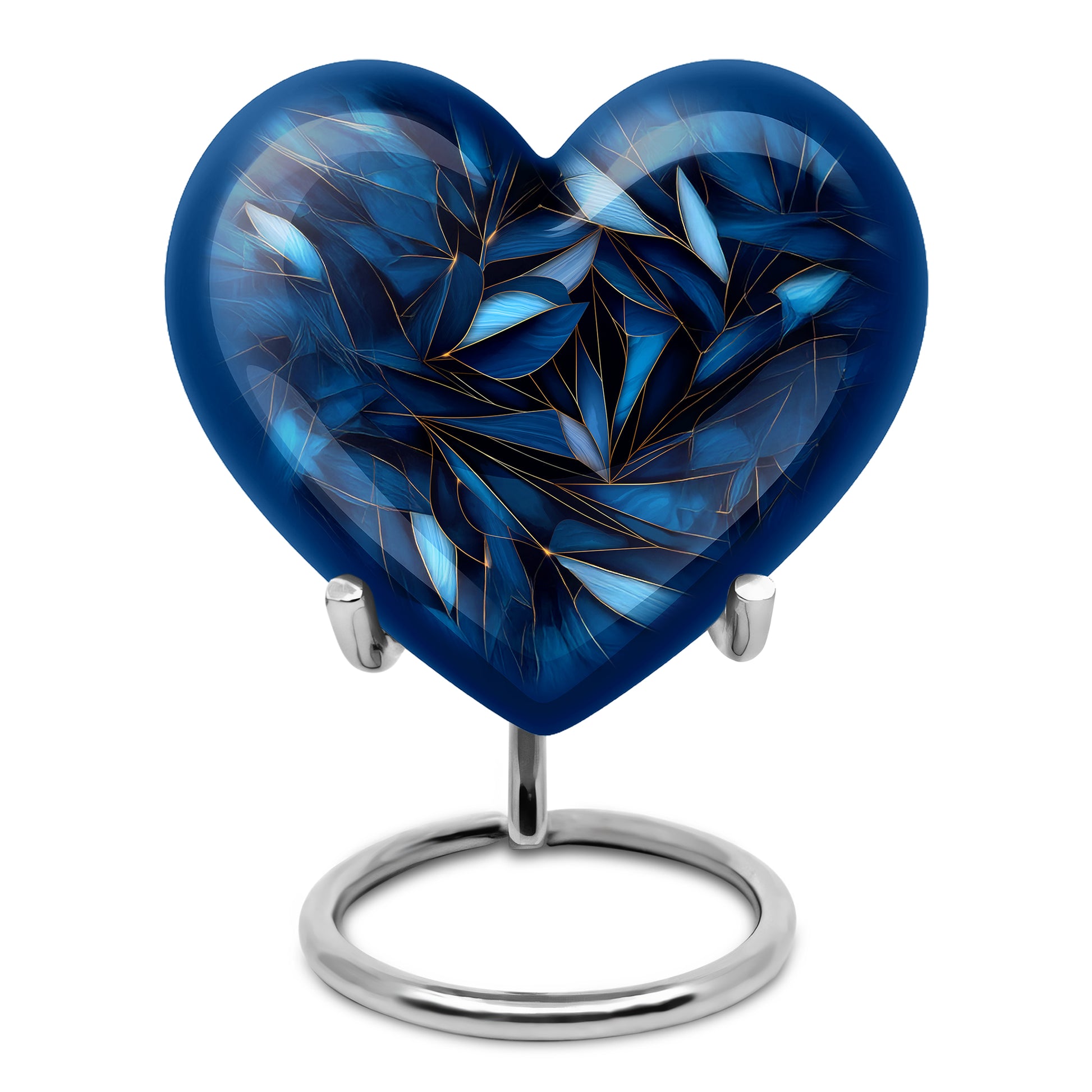 Personalized Seraphic Blue Cremation Urns - Blue 10-inch, 200 cu in - Karyliz