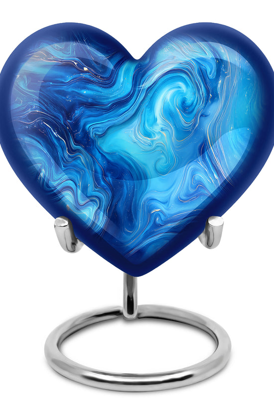 Regal Blue Memorial Cremation Urns - Teal 10-inch, 200 cu in - Karyliz