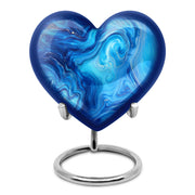 Regal Blue Memorial Cremation Urns - Teal 10-inch, 200 cu in - Karyliz
