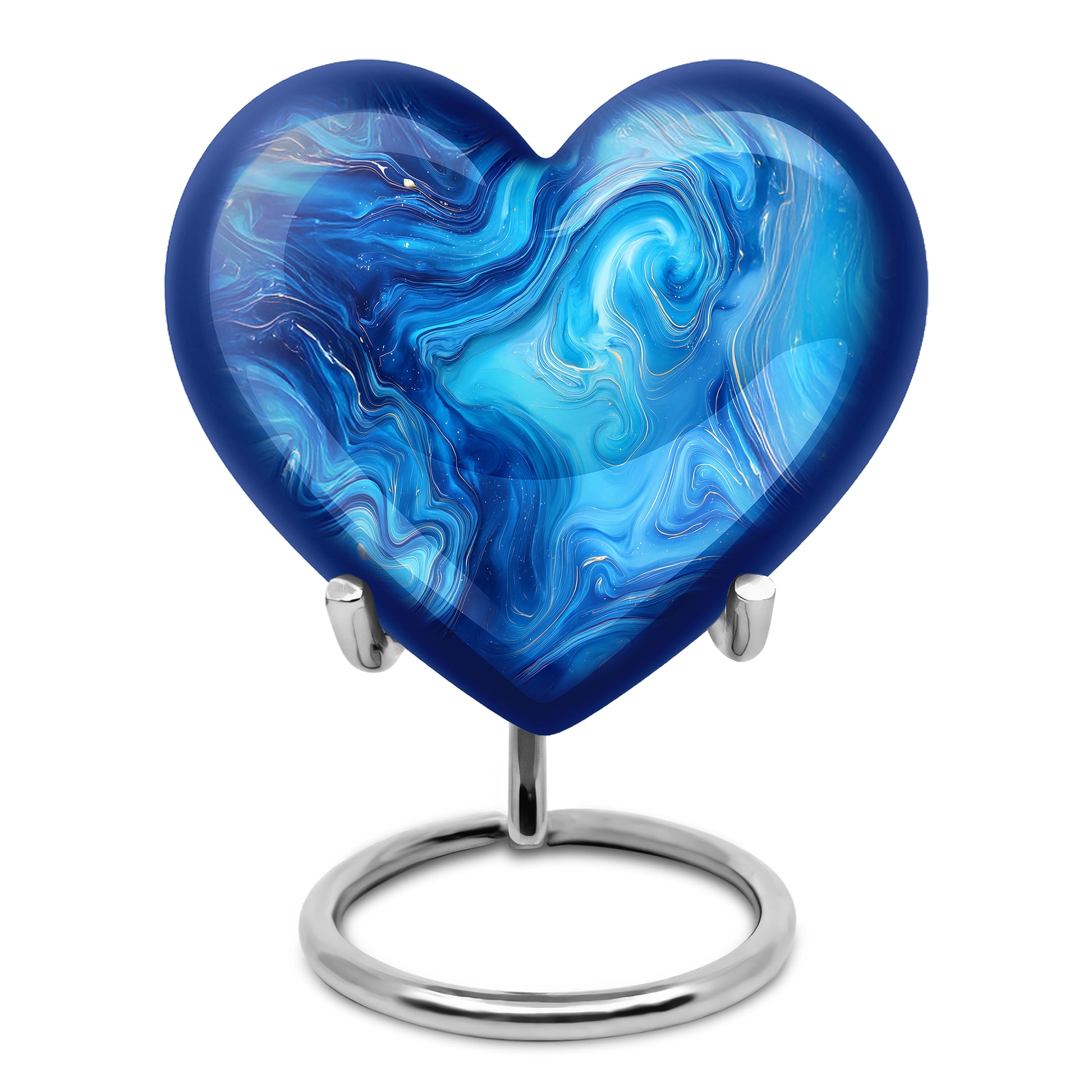 Regal Blue Memorial Cremation Urns - Teal 10-inch, 200 cu in - Karyliz