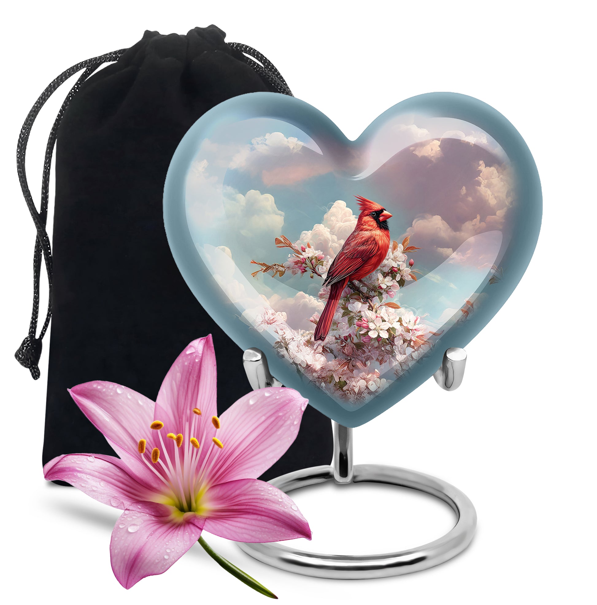 Cardinal Tribute Funeral Urn - Nature Cremation Urn For Human Ashes