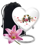 Love Birds Cremation Urn - Hummingbird Memorial Urn For Couple
