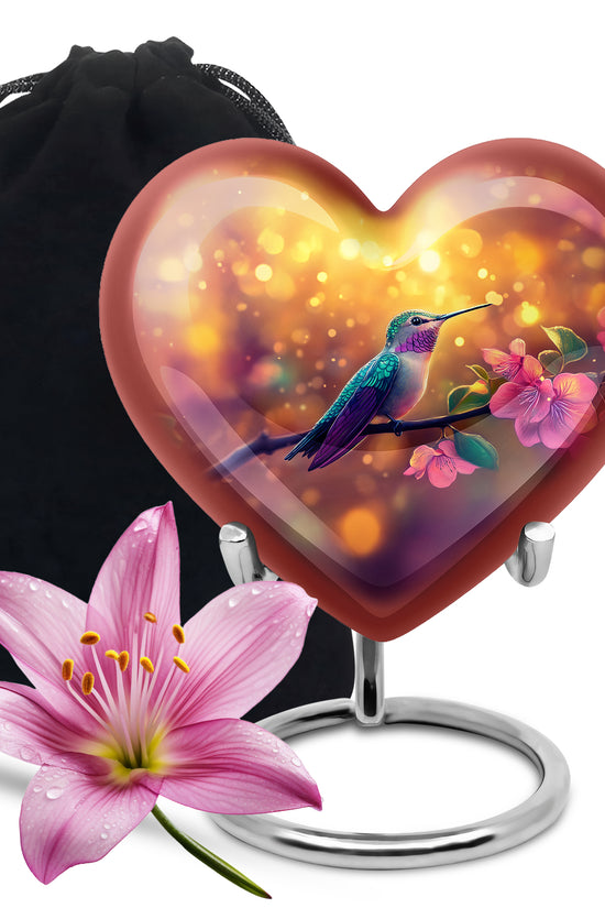Beautiful Hummingbird Urn - Premium Memorial Urn For Huamn Ashes