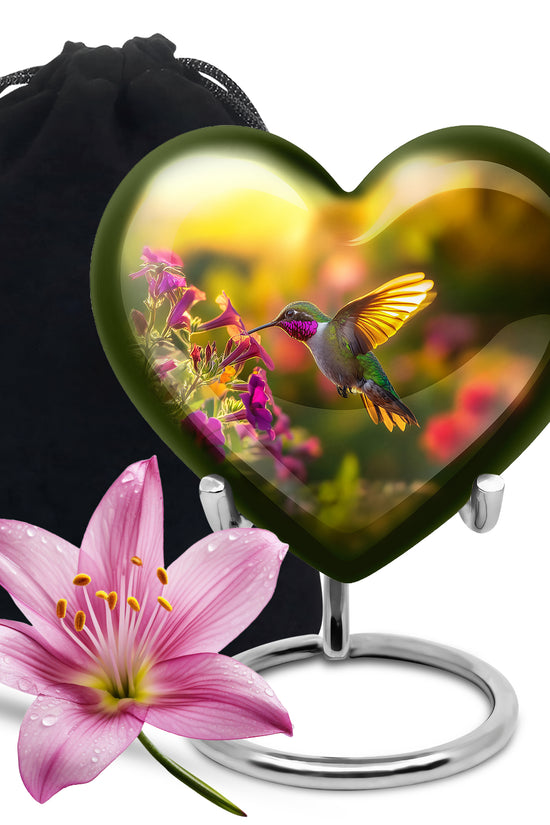 Classic Hummingbird Memorial Urn - Artistic Funeral Urn For Male & Female