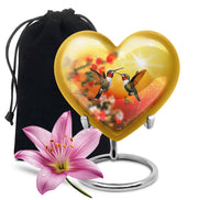 Nature Hummingbird Funeral Urn - Aluminium Memorial Urn For Loved Ones