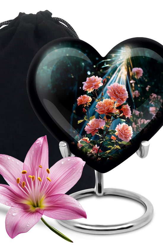Rose Cremation Urn - Artistic Rose Memorial Urn For Adult Ashes