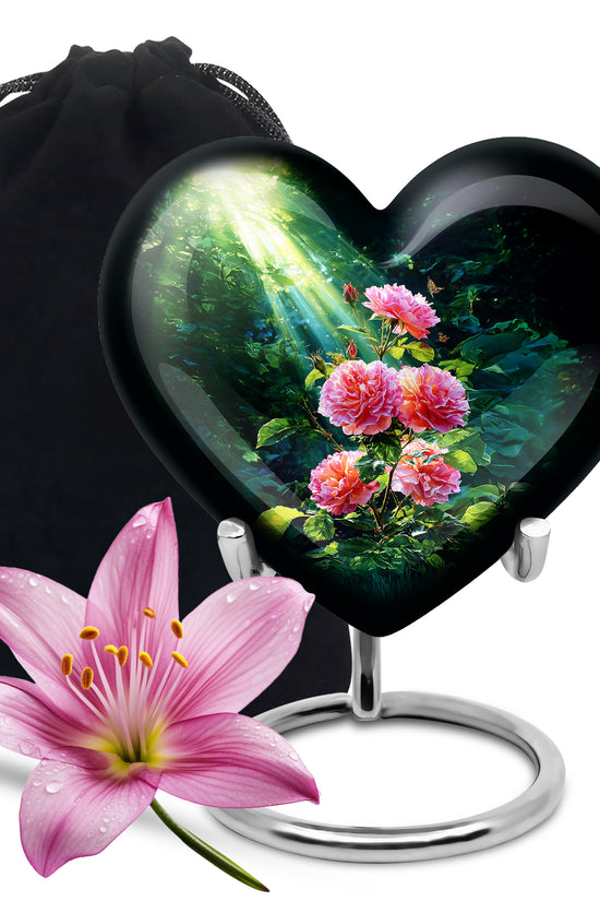 Pink Memorial Urn For Ashes - Green Funeral Urn For Loved Ones