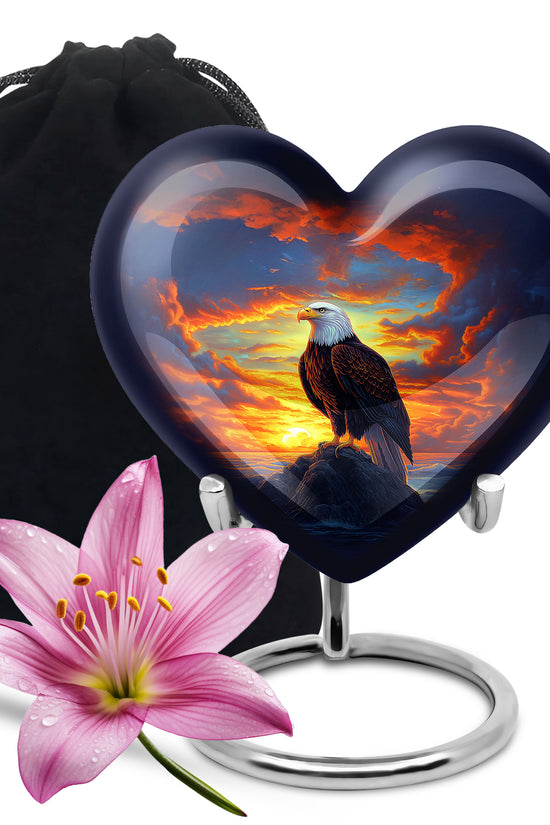 Bald Eagle Cremation Urn For Men - Bird Funeral Urn For Ashes