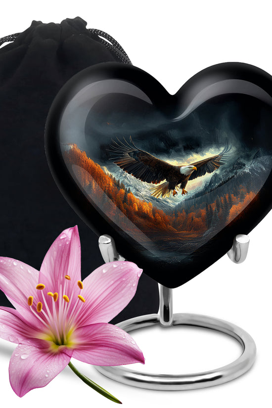 Bald Eagle Funeral Urn For Men & Women - Bird Cremation Urn