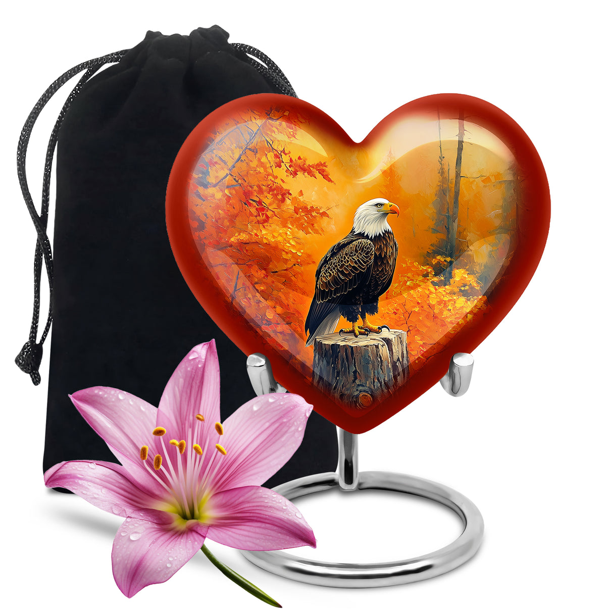 Orange Cremation Urn For Ashes - Bald Funeral Urn For Sale