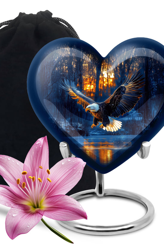 Flying Eagle Funeral Urn - Forest Cremation Urn For Human Ashes