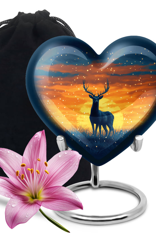Forest Deer Tribute Urn - Beautiful Cremation Urn For Human Ashes