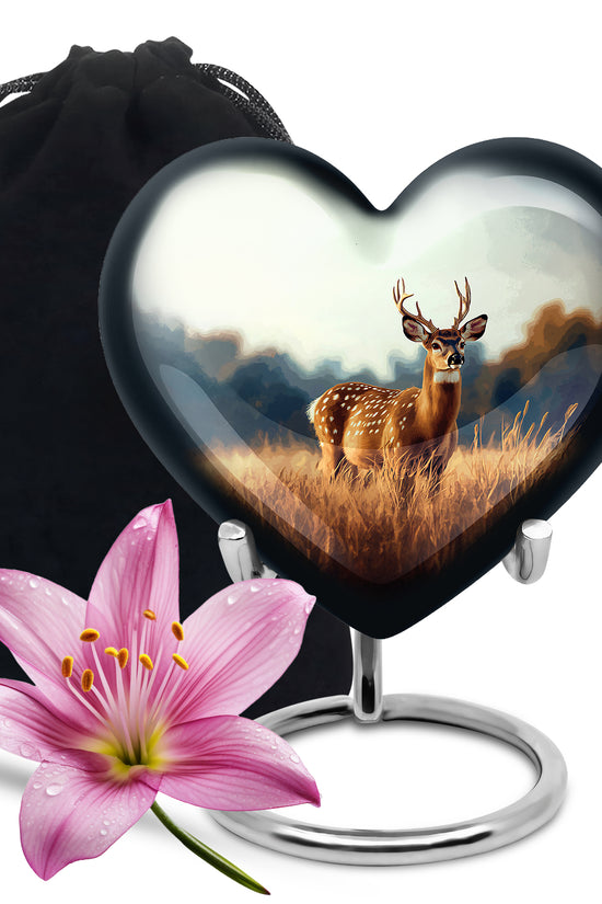 Classic Moose Cremation Urn - White Memorial Urn For Loved Ones
