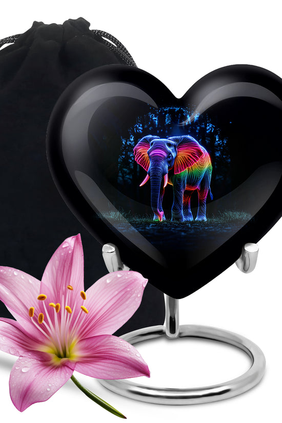 Artistic Elephant Cremation Urn – Colorful Tribute Urn for Human Ashes